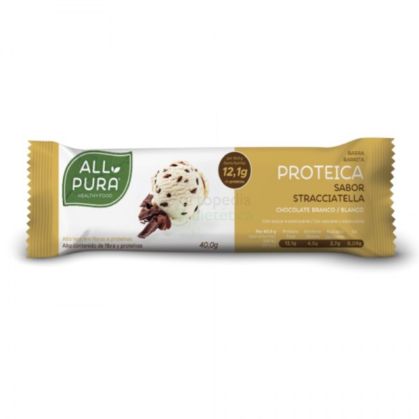 Allpura Barra Proteica | Embalagem Chocolate Stracciatella 40G