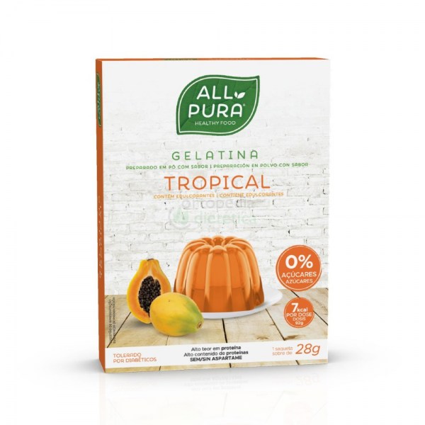 Allpura Gelatina Zero | Embalagem FrutosTropicais 1 X 28g