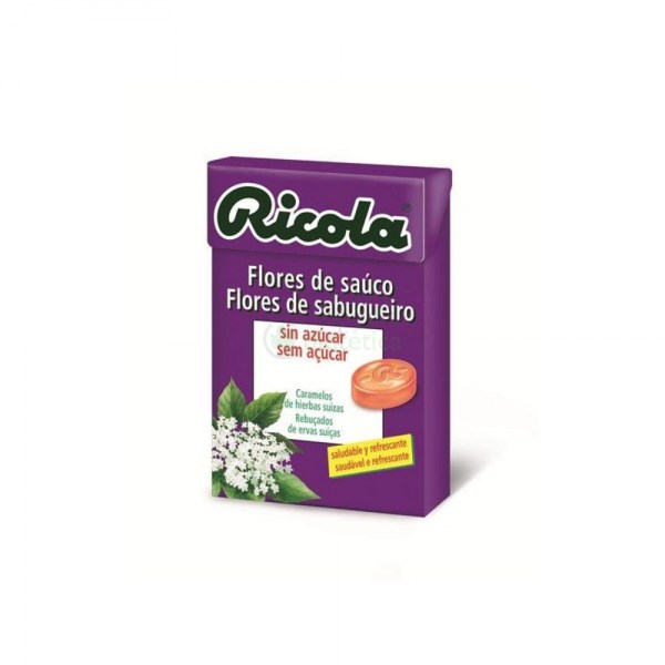 RICOLA Rebuçados s/açúcar Flor Sabugueiro | Embalagem 50g