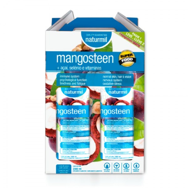 Mangosteen 1000ml | Embalagem 1000 + 1000 ml Solução oral