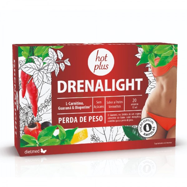 DRENALIGHT HOT PLUS | Embalagem de 20 ampolas