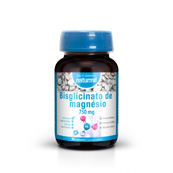 Bisglicinato de magnésio 750mg | Embalagem 90 comprimidos