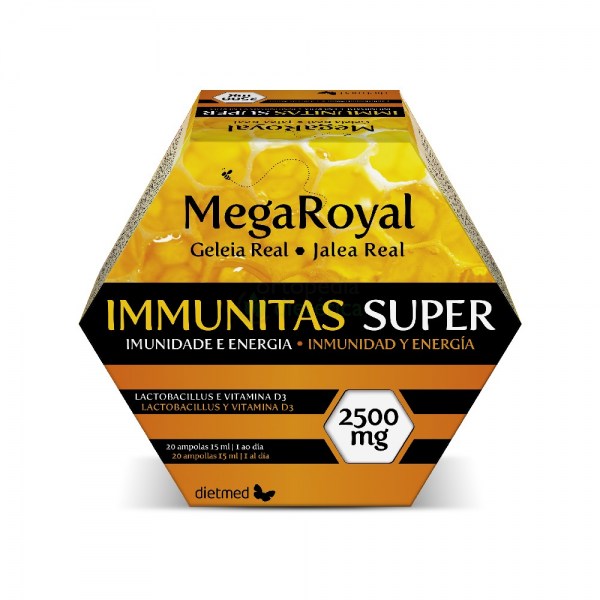 Megaroyal Super Immunitas | Embalagem 20 ampolas bebíveis de 15 ml