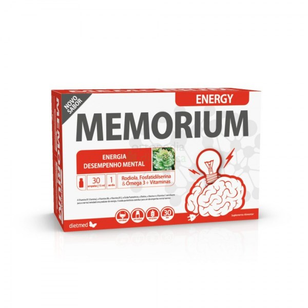 Memorium Energy | Embalagem 30 ampolas bebíveis de 15 ml.